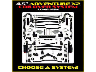 Rock Krawler 4.50-Inch Adventure X Stage 1 Long-Arm Suspension Lift Kit with Coil-Overs (07-18 Jeep Wrangler JK 4-Door)
