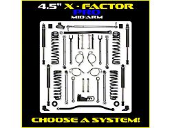 Rock Krawler 4.50-Inch X-Factor PRO Mid-Arm Suspension Lift Kit with RRD 2.25-Inch IFP Shocks (07-18 Jeep Wrangler JK 2-Door)