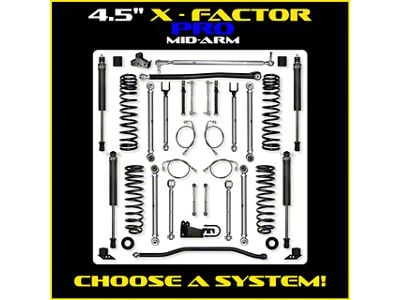 Rock Krawler 4.50-Inch X-Factor PRO Mid-Arm Suspension Lift Kit (07-18 Jeep Wrangler JK 4-Door)