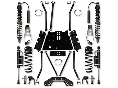 Rock Krawler 4.50-Inch X-Factor X2 Flat Belly 4-Inch Stretch Long Arm Suspension Lift Kit with Coil-Overs (04-06 Jeep Wrangler TJ Unlimited)
