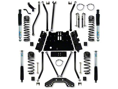 Rock Krawler 4.50-Inch X-Factor X2 Flat Belly Long Arm Suspension Lift Kit with Shocks (97-06 Jeep Wrangler TJ, Excluding Unlimited)