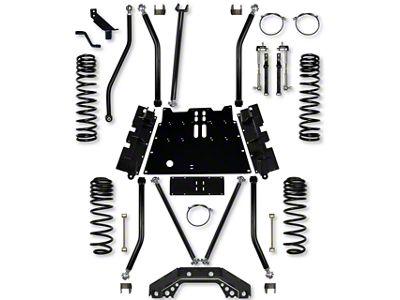 Rock Krawler 4.50-Inch X-Factor X2 Flat Belly Long Arm Suspension Lift Kit (97-06 Jeep Wrangler TJ, Excluding Unlimited)
