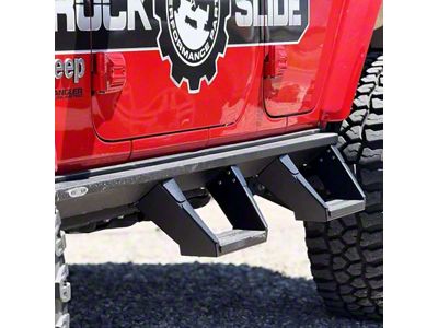 Rock-Slide Engineering 7-Inch Removable Drop Step for Deluxe Rock Rails (18-26 Jeep Wrangler JL w/ Deluxe Rock Rails)