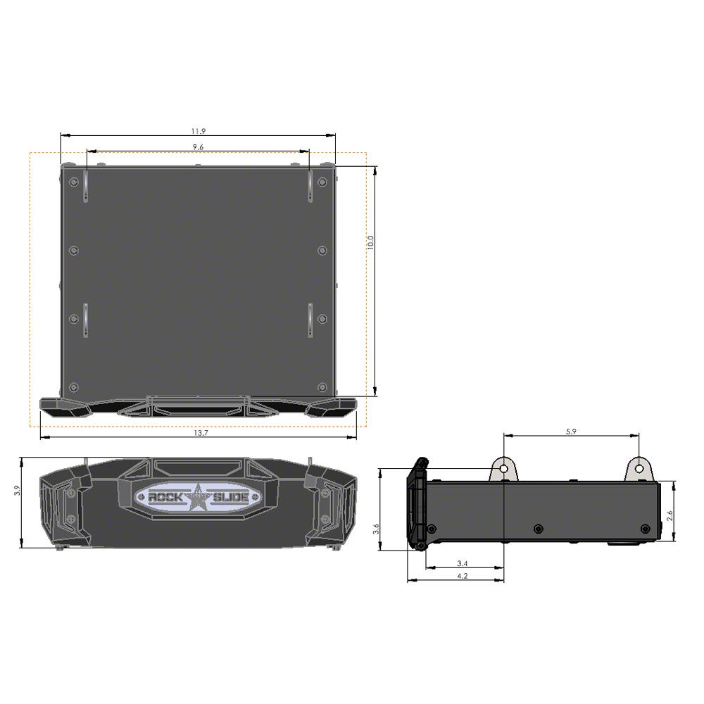 Rock-Slide Engineering Tundra R-Step Flat Surface Step; 9-Inch RS-900 ...