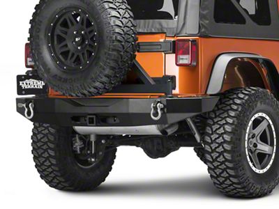 Rock-Slide Engineering Steel Rigid Rear Bumper without Tire Carrier (07-18 Jeep Wrangler JK)