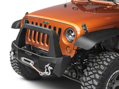 Rock-Slide Engineering Steel Rigid Shorty Front Bumper (07-18 Jeep Wrangler JK)