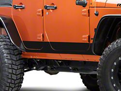 SEC10 Rocker Panel Decal; Matte Black (07-18 Jeep Wrangler JK 4-Door)