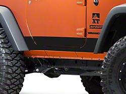 SEC10 Rocker Panel Decal; Matte Black (07-18 Jeep Wrangler JK 2-Door)