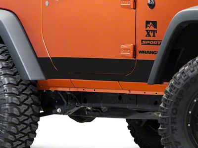 SEC10 Rocker Panel Decal; Matte Black (07-18 Jeep Wrangler JK 2-Door)
