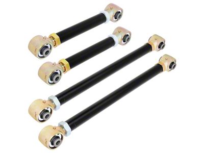 RockJock Johnny Joint Adjustable Rear Upper and Lower Control Arms; Steel (21-25 Bronco)