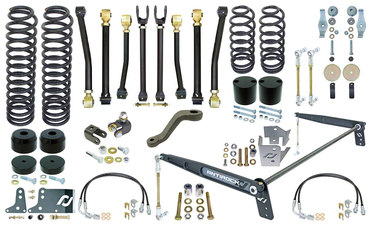 RockJock Jeep Wrangler Johnny Joint 4Inch Suspension Lift Kit with