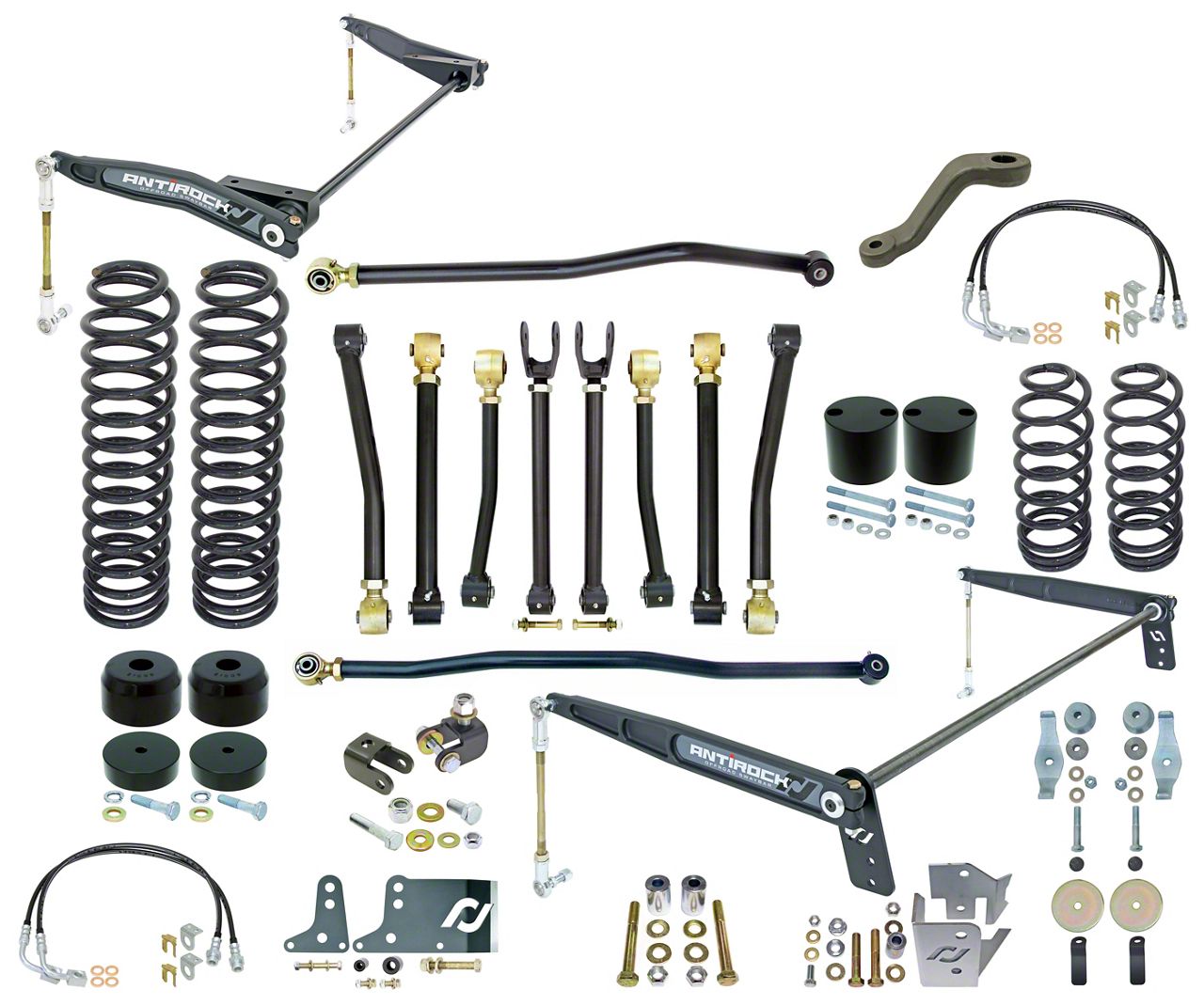 RockJock Jeep Wrangler Johnny Joint 4Inch Suspension Lift Kit with