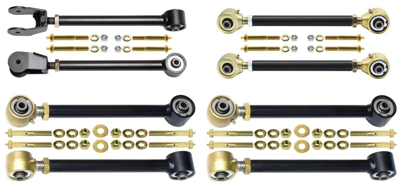 RockJock Jeep Wrangler Johnny Joint Adjustable Control Arms with Double