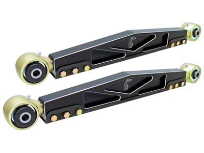 RockJock Johnny Joint Adjustable Front Lower Control Arms; Billet Aluminum (07-18 Jeep Wrangler JK)