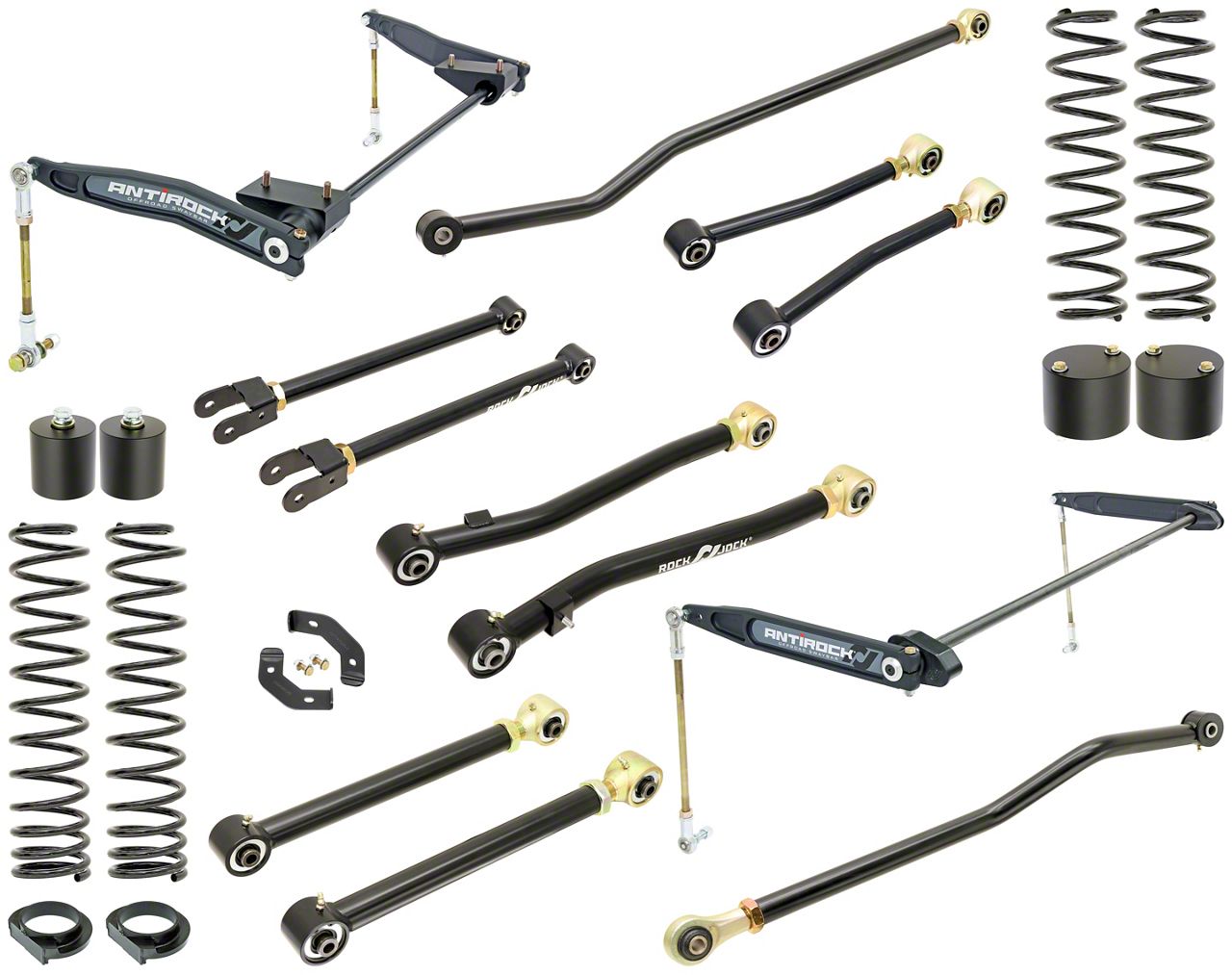 RockJock Jeep Wrangler Pro Edition 4Inch Suspension Lift Kit CE