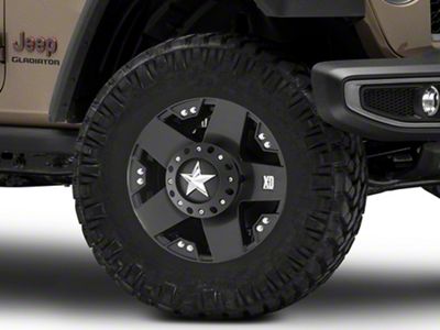 XD Rockstar Matte Black Wheel; 17x8; 10mm Offset (20-25 Jeep Gladiator JT)