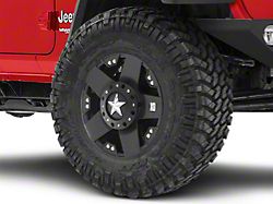 XD Rockstar Matte Black Wheel; 17x8; 10mm Offset (18-25 Jeep Wrangler JL)