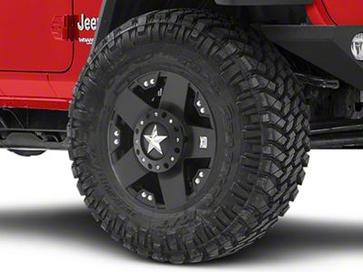 XD Rockstar Matte Black Wheel; 17x8; 10mm Offset (18-25 Jeep Wrangler JL)