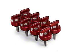 ROCKWORKX Hard Top Quick Removal D-Ring Thumb Screws; Red (21-25 Bronco)