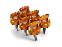 ROCKWORKX Hard Top Quick Removal D-Ring Thumb Screws; Orange (20-25 Jeep Gladiator JT)