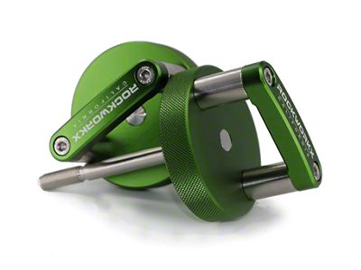 ROCKWORKX Freedom Hard Top Quick Release D-Ring Mounting Knobs; Green (07-18 Jeep Wrangler JK 4-Door)