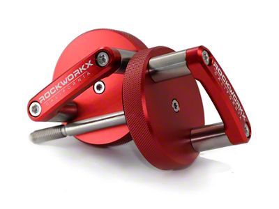 ROCKWORKX Freedom Hard Top Quick Release D-Ring Mounting Knobs; Red (07-18 Jeep Wrangler JK 4-Door)