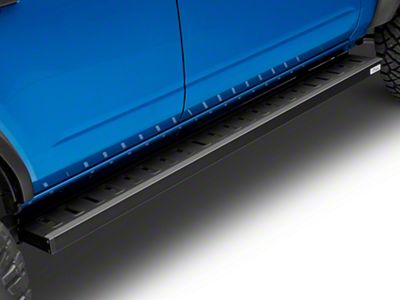 Romik ROF-T Running Boards; Black (21-25 Bronco 4-Door)