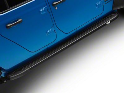 Romik RAL-T Running Boards; Black (20-25 Jeep Gladiator JT)