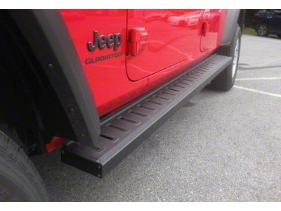 Romik ROF-T Running Boards; Black (20-25 Jeep Gladiator JT)