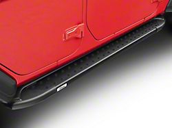 Romik RAL-B Running Boards; Black (18-25 Jeep Wrangler JL 4-Door)