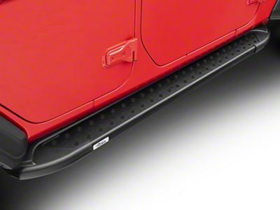 Romik RAL-B Running Boards; Black (18-25 Jeep Wrangler JL 4-Door)