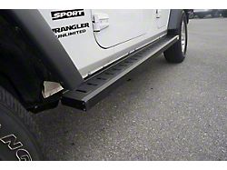 Romik ROF-T Running Boards; Black (18-25 Jeep Wrangler JL 4-Door)