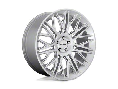 Rotiform JDR Matte Silver 6-Lug Wheel; 22x10; 30mm Offset (22-25 Bronco Raptor)