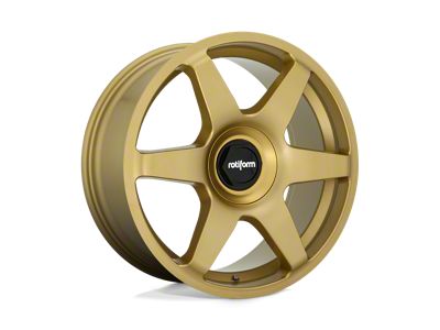 Rotiform SIX Matte Gold 5-Lug Wheel; 19x8.5; 45mm Offset (21-25 Bronco Sport)
