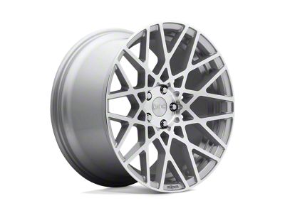 Rotiform BLQ Gloss Silver Machined Wheel; 18x8.5; 38mm Offset (87-95 Jeep Wrangler YJ)