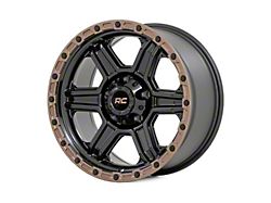 Rough Country 79 Series Semi Gloss Black with Bronze Ring 6-Lug Wheel; 18x9; 18mm Offset (04-15 Titan)
