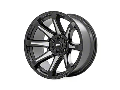 Rough Country 81 Series Semi Gloss Black with Machined Spokes 6-Lug Wheel; 20x10; 19mm Offset (04-15 Titan)