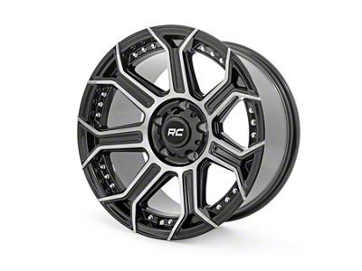 Rough Country 89 Series Black Machined Gun Metal 6-Lug Wheel; 17x9; 0mm Offset (24-25 Tacoma)