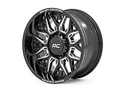 Rough Country 86 Series Gloss Black Milled 6-Lug Wheel; 22x10; -25mm Offset (25-26 4Runner)