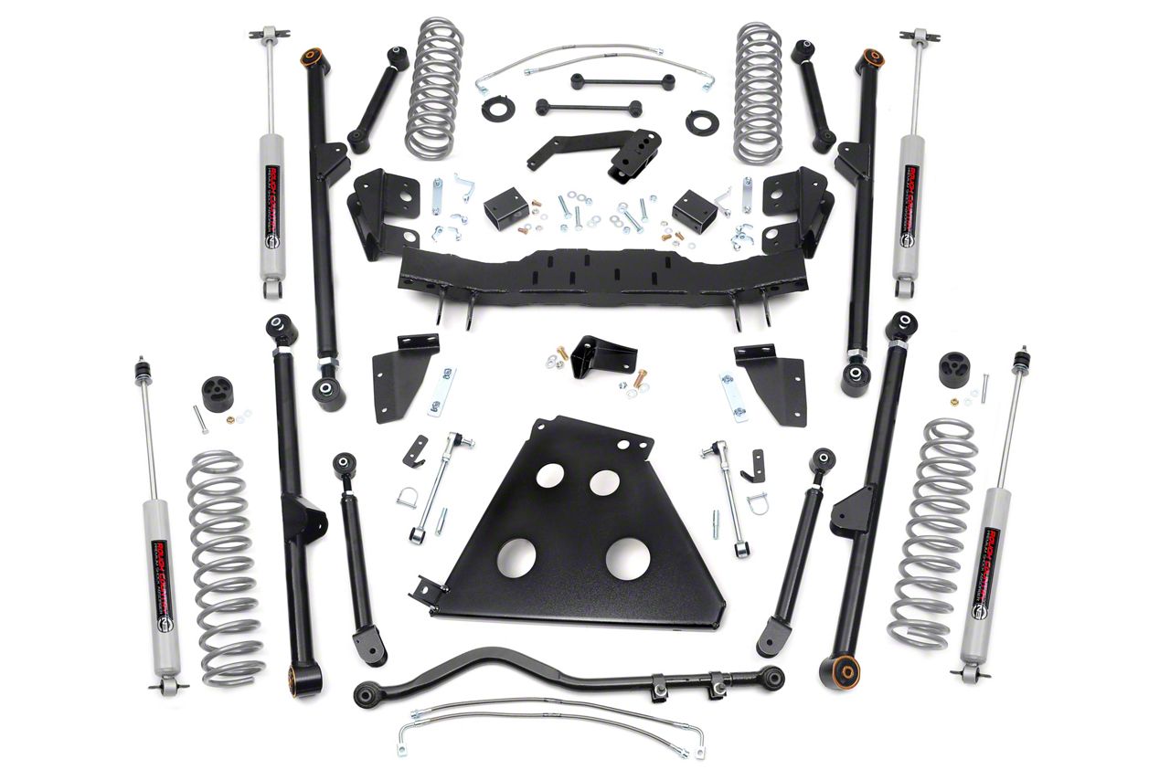 4.0 Inch Jeep Long Arm Suspension Lift Kit 07-11 Wrangler JK 4-door Rough Country