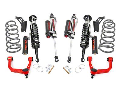 Rough Country 3-Inch Suspension Lift Kit with Vertex Coil-Overs and Reservoir Shocks; Red (10-24 4WD 4Runner w/o X-REAS System, Excluding TRD Pro)
