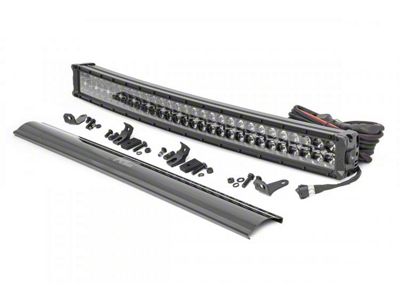 Rough Country Suspension 30-Inch Black Series White DRL LED Light Bar Grille Kit (14-20 4Runner)