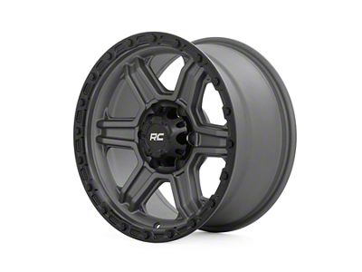 Rough Country 79 Series Gunmetal Gray with Black Ring 6-Lug Wheel; 17x8.5; 0mm Offset (10-24 4Runner)