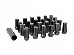 Rough Country Black Bulge Acorn Style Lug Nut Kit; M12 x 1.5; Set of 24 (03-24 4Runner)