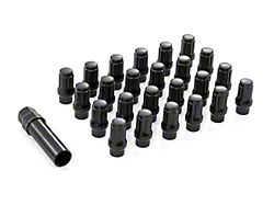 Rough Country Black Closed End Extended Thread Lug Nuts; M12 x 1.5; Set of 24 (03-24 4Runner)