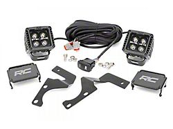 Rough Country Offroad Black Series Amber DRL LED Ditch Light Kit; Spot Beam (10-24 4Runner)
