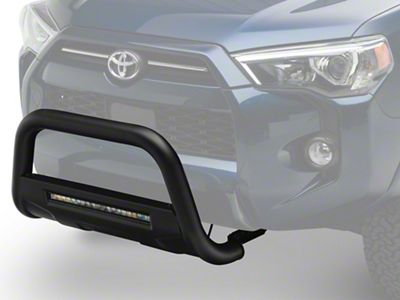 Rough Country Bull Bar with 20-Inch Black Series LED Light Bar; Black (10-24 4Runner w/o Adaptive Cruise Control)