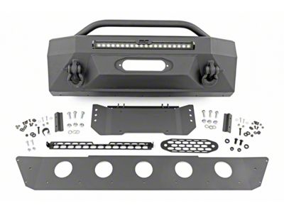 Rough Country Hybrid Front Bumper with 20-Inch Black Series LED Light Bar (14-24 4Runner, Excluding Limited)