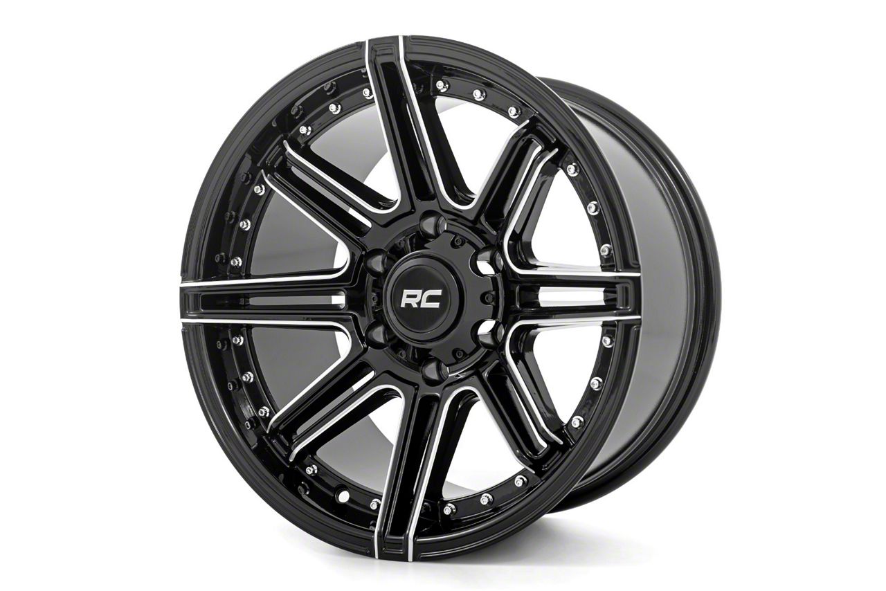 Rough Country Toyota 4-Runner 88 Series Gloss Black Milled 6-Lug Wheel ...
