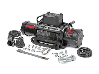 Rough Country PRO Series 9,500 lb. Winch with Synthetic Rope (Universal; Some Adaptation May Be Required)